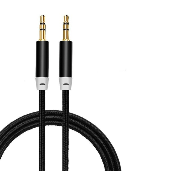 Black 1M Aux Cable Audio Extension 3.5mm Stereo Male to Male