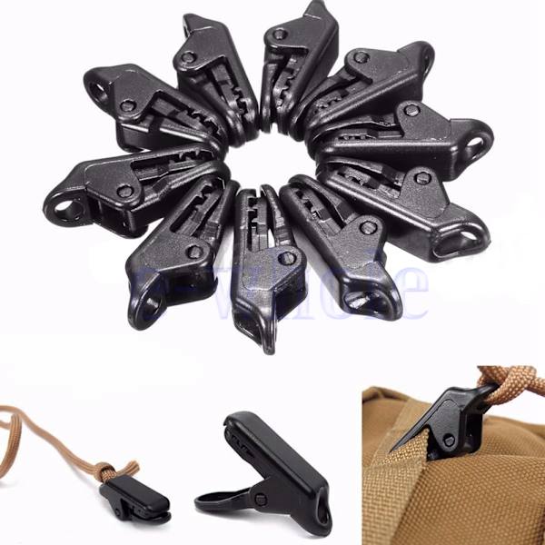 10PC Tarp Clips Clamp Awning Car Cover Tält Tie Down Emergency