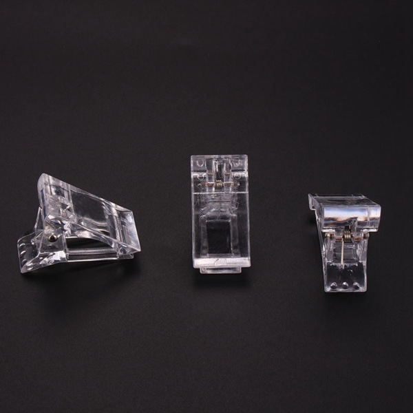 5st Nail Tips Clips Transparent Poly Gel Extension Builder