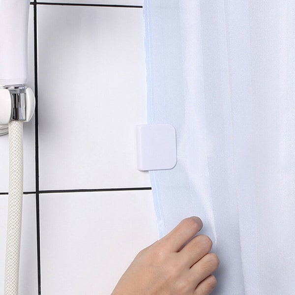2st duschdraperiklämmor Anti-stänk fasta klämmor badskydd