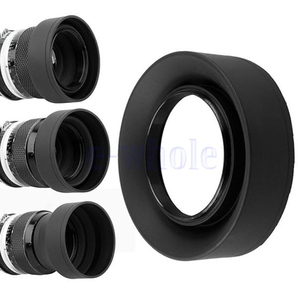 67 mm 3-i-1 3-stegs hopfällbar gummilinsskydd för Canon Nikon