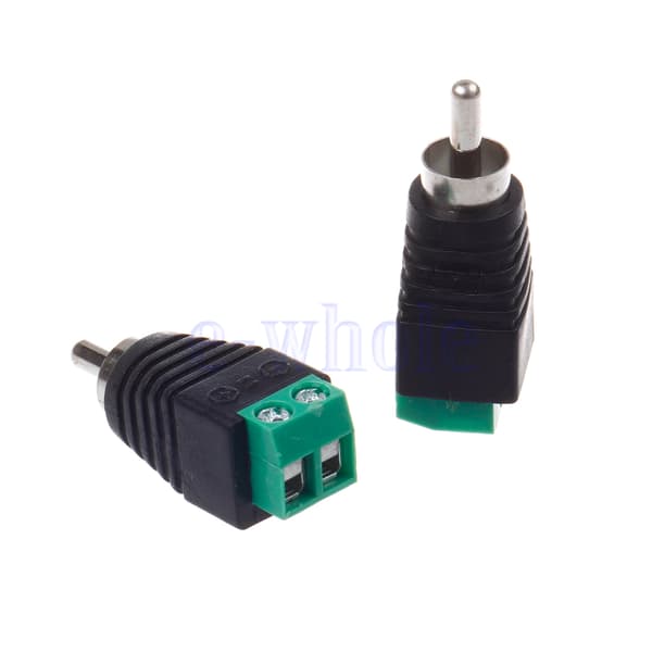 Phono-högtalarkabel till Audio-han-RCA-adapterkontakt