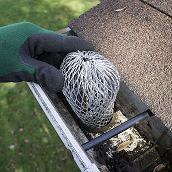 4 Metal Gutter Leaf Debris Trap Guard Drain Pipe Cover Downpipe