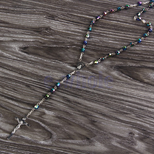 Bead Rosary Catholic Holy Medal Mark Crucifix Bön halsband