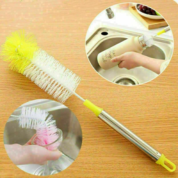 Long Handle Bottle Cup Cleaning Brush Brew Scrubbing Kitchen