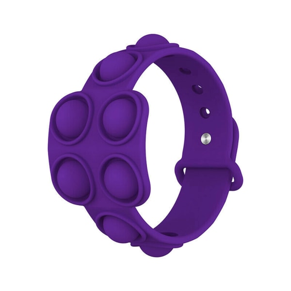 Purple Simple Dimple Finger Bubble Fidget Bracelet Portable