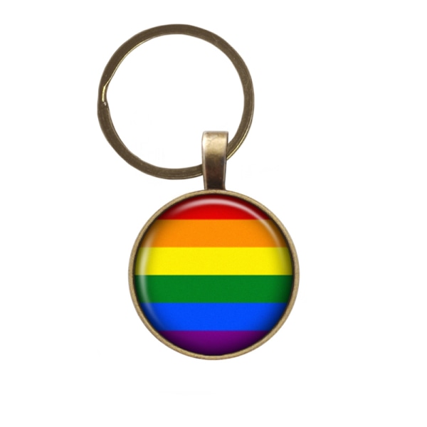 Pride Flagga Regnbågsflagga Regnbåge Kärlek Nyckelring