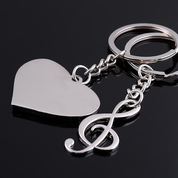 Sett med 6 Valentinsdagsgaver Par Jeg elsker deg Bokstaver Nøkkelring Hjerte Nøkkelring Sølv Par Kjærlighet