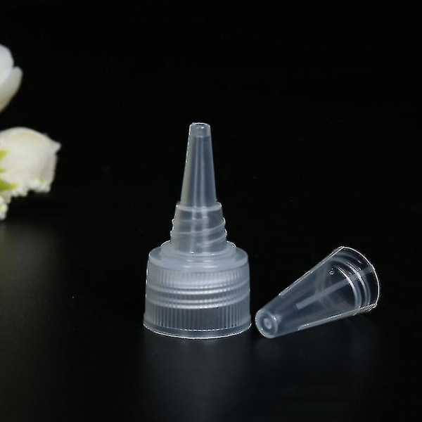 Flaske Plast Gjennomsiktig Fargepasta med skarp munnflaske Bærbart reiseutstyr som kan klemmes og underflaskes 100ML Plastic