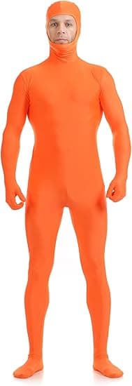 Exposed Face Bodysuit Vuxen Herr- och Dam Elastisk Julrollspels Bodysuit Set (190CM)