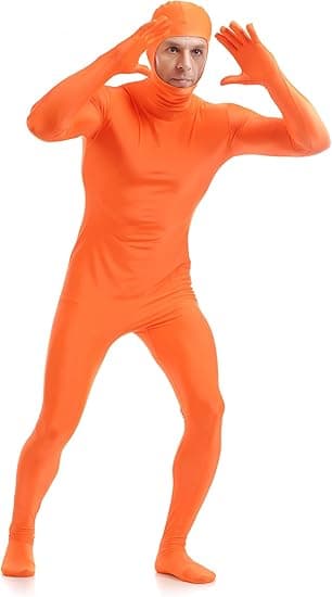 Exposed Face Bodysuit Vuxen Herr- och Dam Elastisk Jul Rollspels Bodysuit Set (150CM)