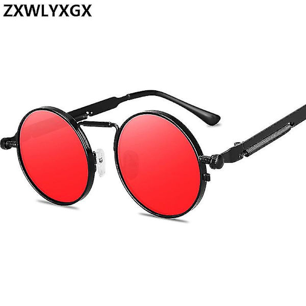 Vintage Punk -tyyliset Aurinkolasit Miehille Retro Pyöreä Metallikehyksinen Naisille Aurinkolasit Muodikkaat Silmälasit Gafas Sol Mujer Uv400 c2 Other
