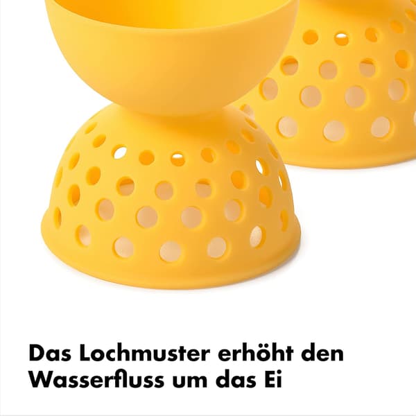 Äggkokare i silikon, gul, 2 stycken