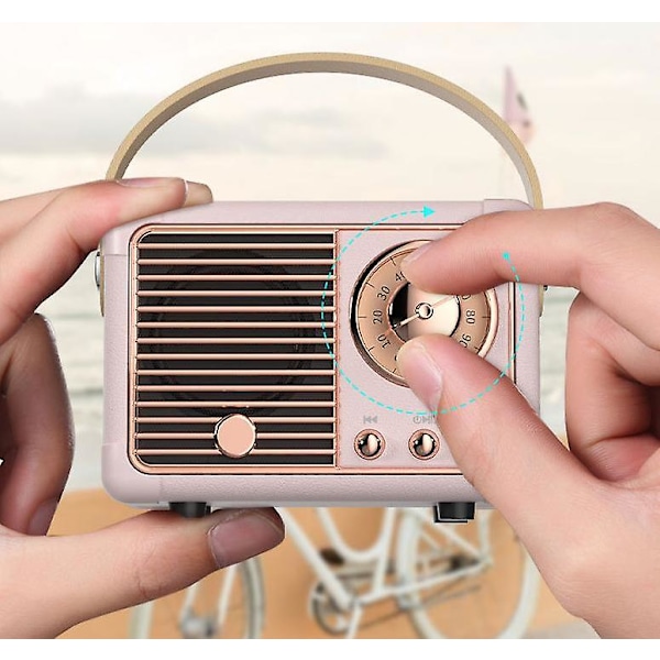 Retro bærbar lyd, nostalgisk mini Bluetooth-højttaler