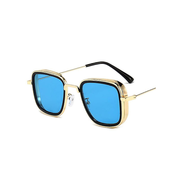 2022 Vintage Steampunk Metal Aurinkolasit Miehille Retro Neliömäiset Silmälasit Trendikäs Merkki Aurinkolasit Naisille Lunettes De Soleil Silver Silver mirror only 1pcs-Uv400
