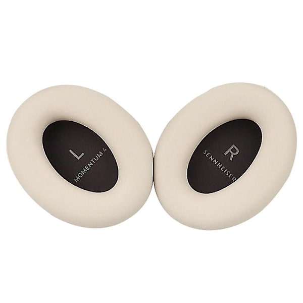 1 Pari Silikonikorvatyynyjä Sennheiser MOMENTUM 4 Langattomille Bluetooth-kuulokkeille - Pehmeä tyyny - Beige