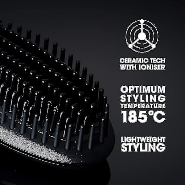 Glide Hot Brush - Hot Brushes til hårstyling (sort)