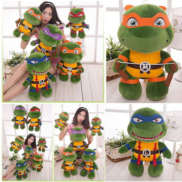Teenage Mutant Ninja Turtles Plys Tmnt Leonardo Plushie Sød Skildpadde Plushies Dukke Til Børn Orange 35cm