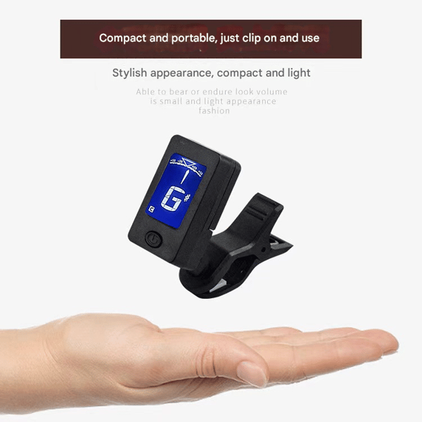 Clip-on Stämapparat för Alla Instrument, LCD-Display