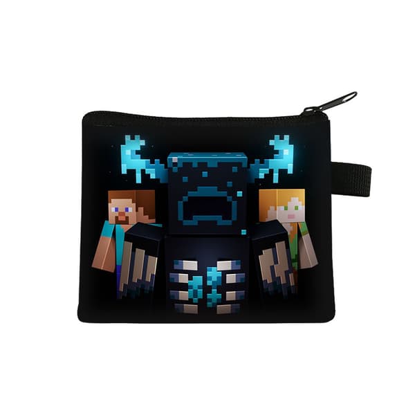 Minecraft Mini Myntbörs — Portabel Kortfodral i Polyester för Studenter 13.5*11cm.45