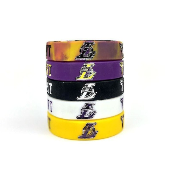 Silikon Armbånd Kobe Lakers Nr. 24 Armbåndskollektion Sportsarmbånd Nba Basketball Stjerne Souvenir 5stk_l03