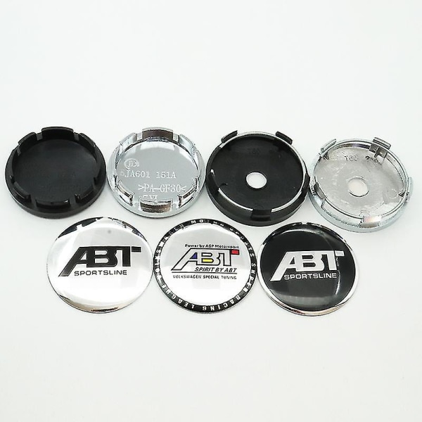 4 stk. 56mm 60mm 65mm 68mm Abt Bilhjul Center Hub Cap Auto Fælg Refit D- Covers Mærkat Styling Tilbehør