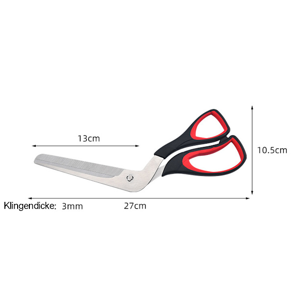 Pizzasaks, pizzakutter med skarpt rustfritt stål blad 27CM