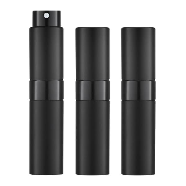 8ml Reseförpackning Parfym Sprayflaskor (3 st) Tom Köln Vatten Dispenser Portabel Spruta (Svart)