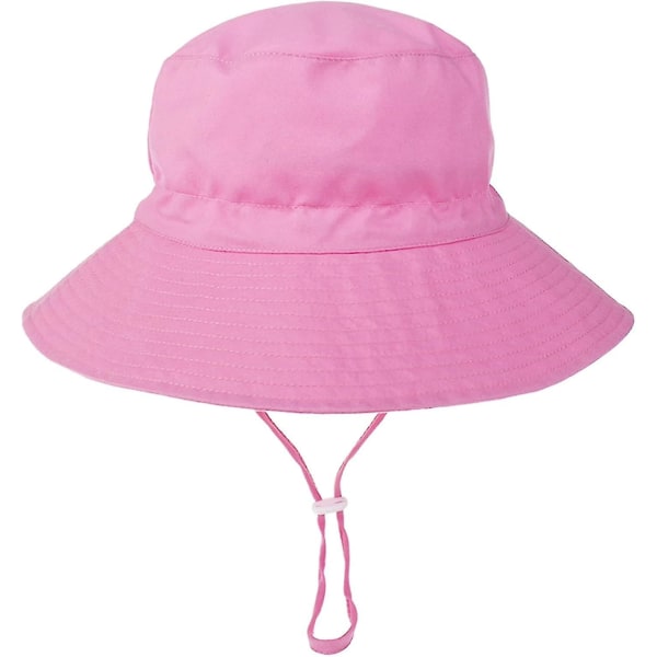 Børne Spandhat Justerbar Solhat Åndbar Strandhat Til Drenge Piger_ll Pink 1-2 Years