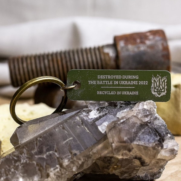 2 stk Brutale Nøkkelringer for Menn, Unik Ukraina Nøkkelring, Metall Nøkkelring for Menn, Minne Militære Gaver til Far, Bestefar, Kjæreste 2pcs Silver