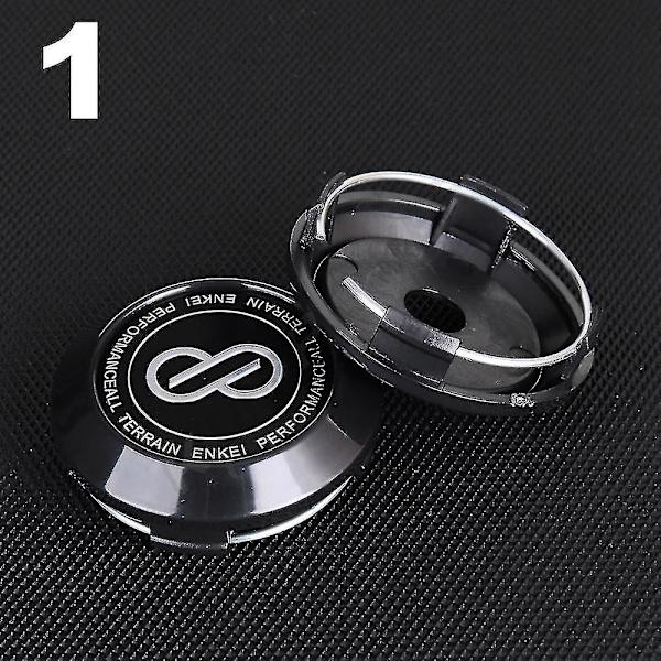 4 stk. Hjulkapsler 60mm Klipsdiameter Sport Felgdeksel Kapsel Enkei Klistremerke Hjul Senter Navkapsel Sølv Amp;,9