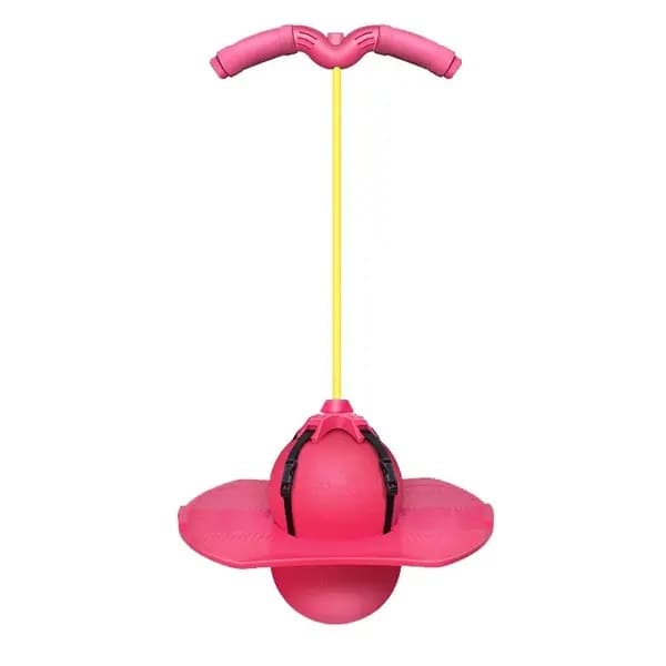 Pogo hoppstylta med justerbart handtag, rosa