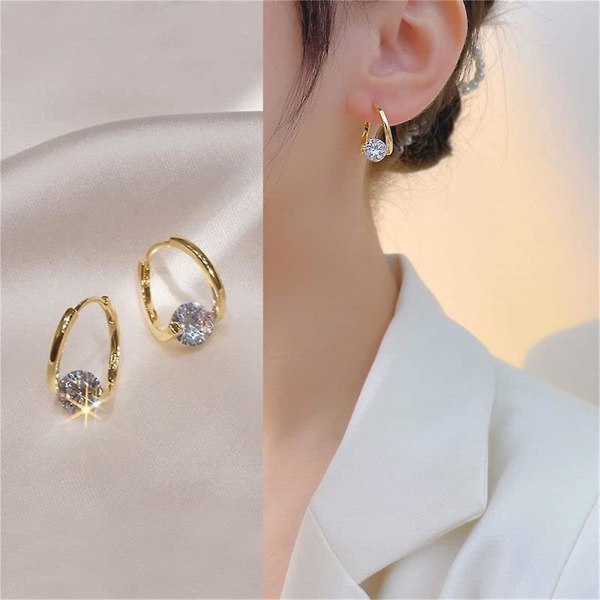 Mote Kvinner Rhinestone Monterte Øredobber Magnetisk Terapi Øredobber Smykker Gaver Gold
