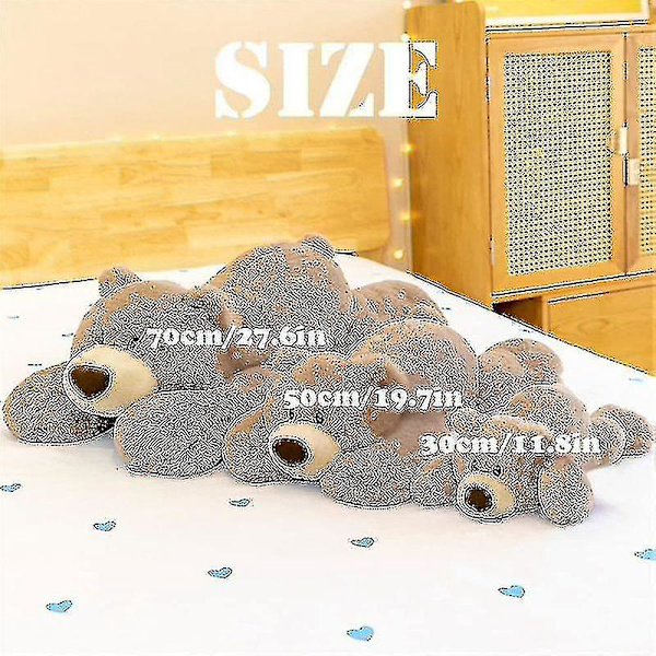 Vägd Ångest Dinosaurie Plysch Leksak Kudde Söt Dinosaurie Fylld Djur Dockor För Pojkar Flickor-yujia Brown Bear 70cm-27.6inch