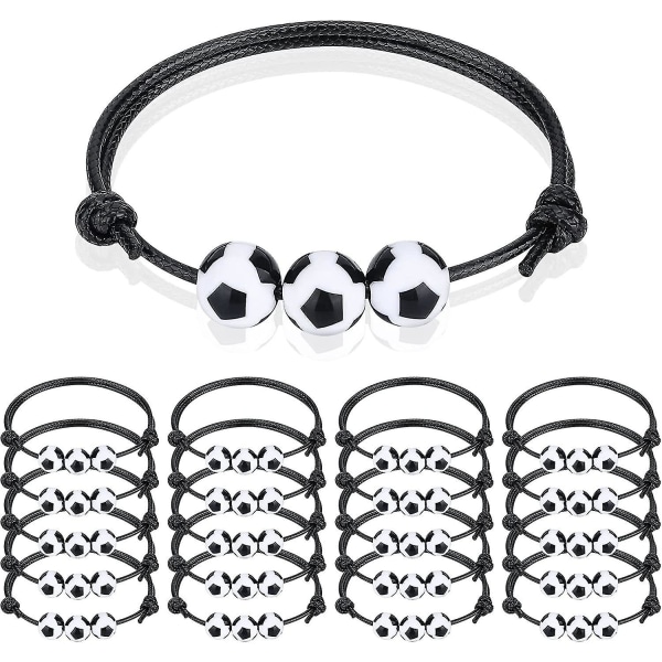 20 st Sporttema Charm Armband Fotboll Basketboll Baseboll Volleyboll Armband Justerbar Inspirerande Sportpärlor Boll Armband med Cha 20PCS-Soccer