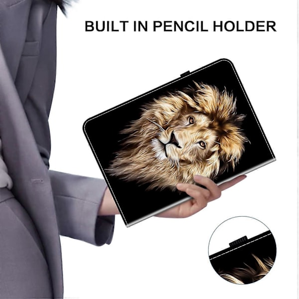 Læder Etui til iPad Air 11 (2025) (2024) Air (2022) (2020) Pro 11 (2022) Mønsterprintet Tablet Cover Lotus