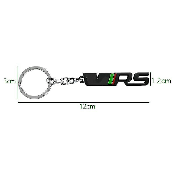 Nøkkelring i metall for kvinner og menn, VRS bilnøkkelring for Skoda Octavia 2 3 4 1 A7 5e Fabia Mk1 Mk2 Mk3 Superb Rapid Kodiaq VRS Nøkkelring Tilbehør Grey Black