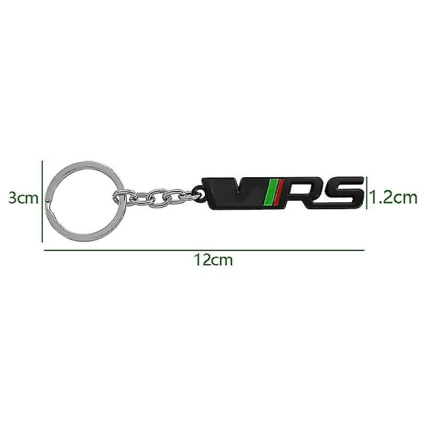 Nøkkelring i metall for kvinner og menn, VRS bilnøkkelring for Skoda Octavia 2 3 4 1 A7 5e Fabia Mk1 Mk2 Mk3 Superb Rapid Kodiaq VRS Nøkkelring Tilbehør Red Silver
