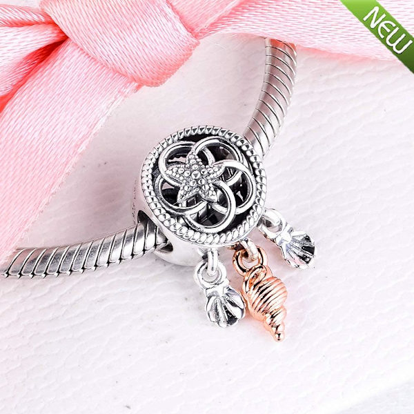 Sommer Openwork Seashell Dreamcatcher Bead 925 Sølv DIY Passer til Original Pandora Armbånd Charm Mote Smykker