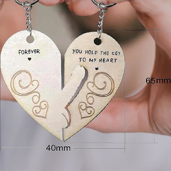 Sinä Pidät Avainta Sydämeeni - Pari Avaimenperä Valentine's Day Aikuisten Lahjat Poikaystävälle, Tyttöystävälle, Hänelle Ja Hänelle