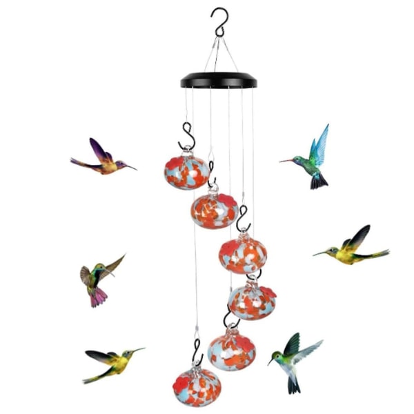 Charming Wind Chimes Hummingbird feeders,Window Bird feeders for Viewing,Bird feeders for Outdoors Hanging ant and bees Proof,Bird Seed for Outside fe