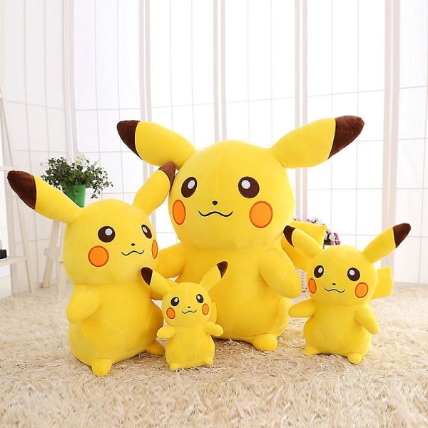 Stor Pikachu Plyschdjur 65cm Anime Squirtle Pikachu Psyduck Cartoon Kudde Dockor Barn x B Pikachu 20cm