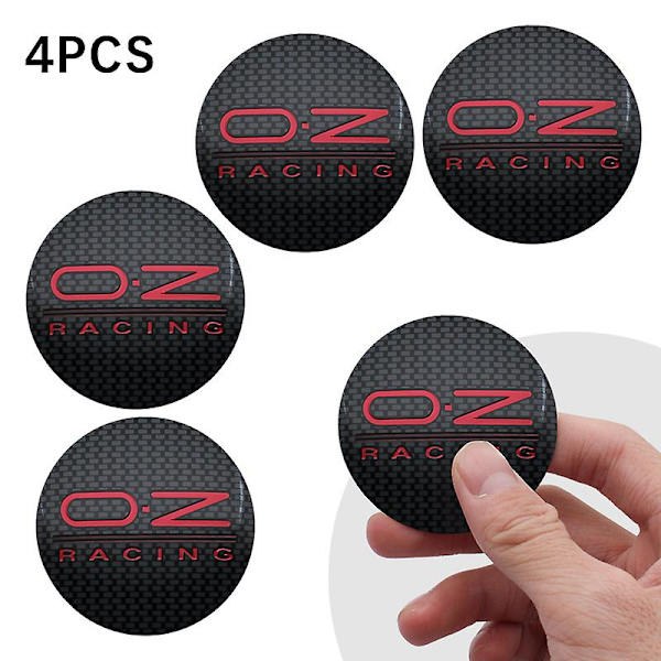 4 stk. 56mm 60mm Oz Racing Bilhjul Center Hub Cap Auto Fælg Refit Badge Kreativ Emblem Cover Sticker Bil Styling Tilbehør
