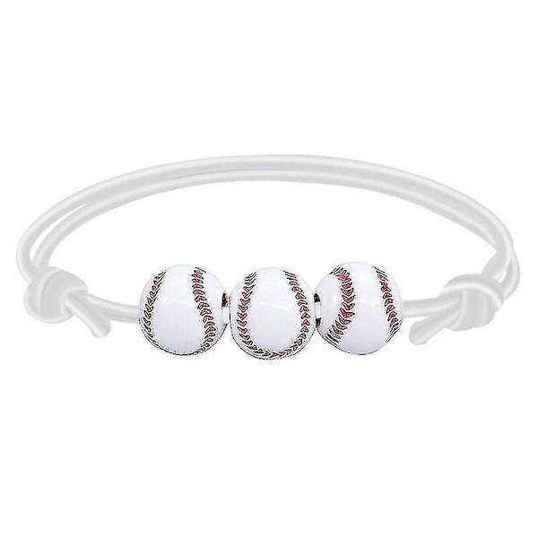 Suosittu koripallo, pesäpallo, rannekoru, vaha, punottu tennis, rugby rannekoru, 8 väriä White line Baseball