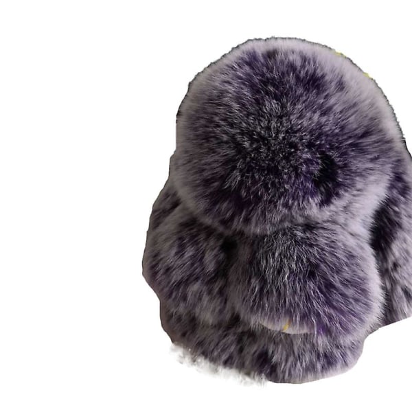 Kanin Nøglering Super Blød Kunstig Plys Smuk Kanin Dukke Plushies Rygsæks Dekoration Farvet Fyldt Kanin Vedhæng Børnedukke Legetøj Fødselsdagsgave Purple 18cm