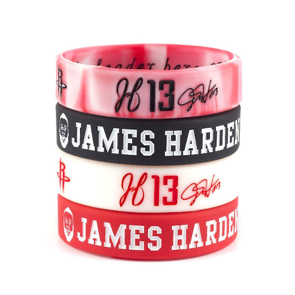 4 stk Harden 13 Basketball Star Silikon Armbånd Menn Wristband Utendørs Sports Armbånd