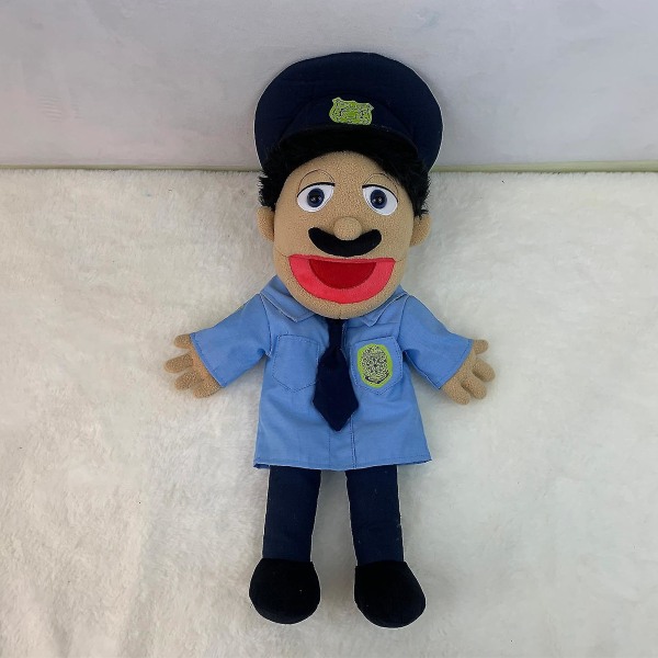 Jeffy Dukke Myk Plush Leke, Jeffy Dukker Sml Leke, Sjarmerende Morsomme Dukker Leke Med Fungerende Munn, For Barn Gutter Jenter Rollespill, Fortelling Police Guy 50CM