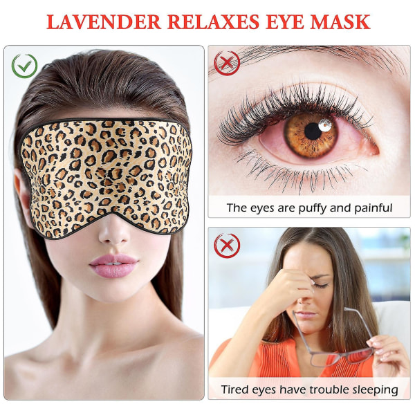 1pc Adjustable Sleeping Eye Masks Silk Leopard Design Shading Blindfold