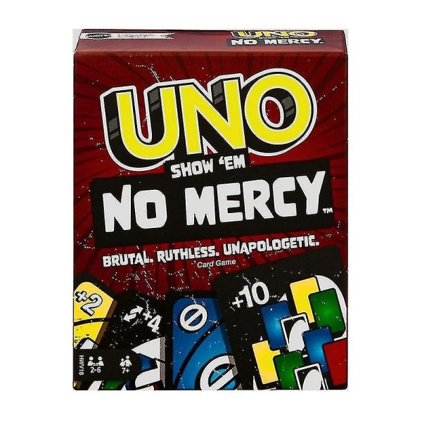 UNO kortspil UNO Show'em No Mercy kortspil 168 kort til familiens natrejsespil WYBEST