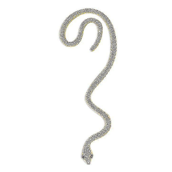 Enkle Retro Øredobber Slangeformede Personlige Øredobber Uten Piercede Ører 2stk Silver